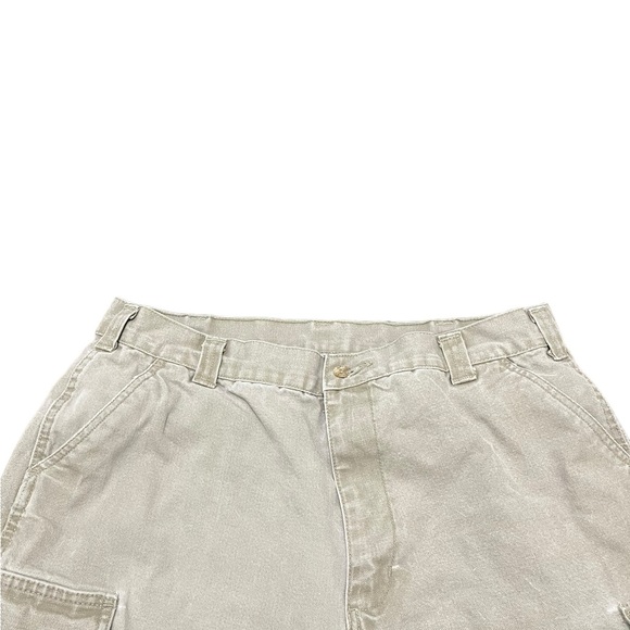 Men’s Cargo Outdoor Utility Workwear Pants Distressed Size 34 Tan - Picture 7 of 12